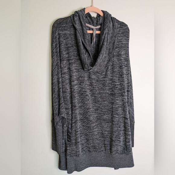 Melissa McCarthy Seven7 Heathered Grey Cowl Neck Boxy Sweater 3X - Picture 8 of 10